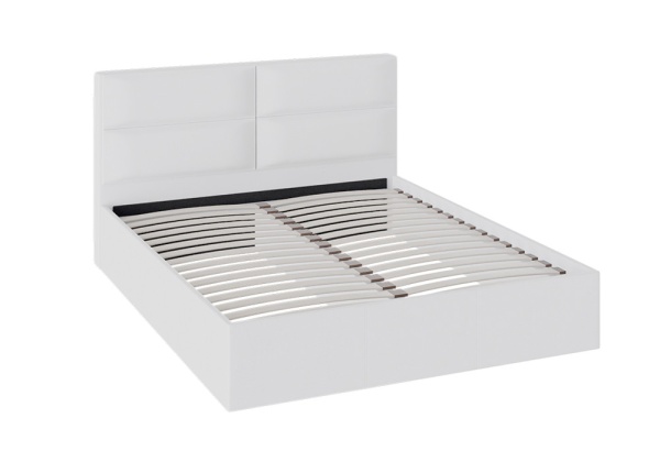 Кровать Глосс с мягкой обивкой 1.6 м белый