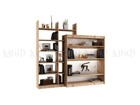 Шкаф для Посуды Тиона Сонома/Белый (Ш-2060 мм x В-1856 мм x Г-438 мм)