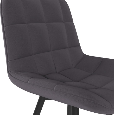 Комплект стульев Бруно (2 шт), черный велюр графит