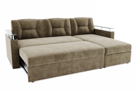 Диван Угловой Маргарита с Ножками-Кубышками Ш-2260 х Г-1550 х В-1000 мм/Спальное место Ш-1250 х Г-2000 мм