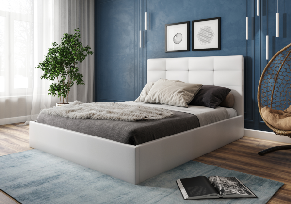 Кровать Диана кожзам белый