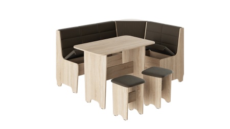 Кухонный уголок «Техас исп.2» Дуб Сонома /Кашемир Коричневый