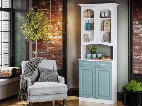 Буфет Кармен 2-х Створчатый МДФ (Ш-800 x Г-430 х В-2250 мм)/Разные Цвета