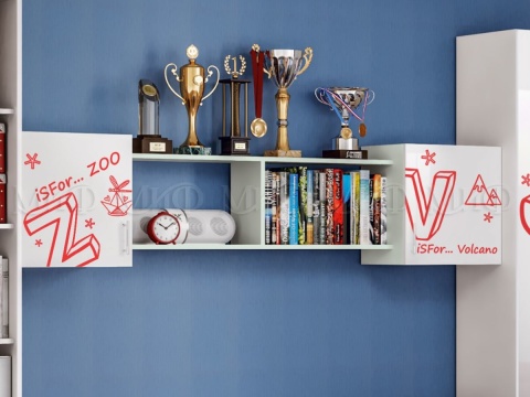 Антресоль Алфавит (Ш-2032 мм х Г-280 мм x В-450 мм)/Разные Цвета